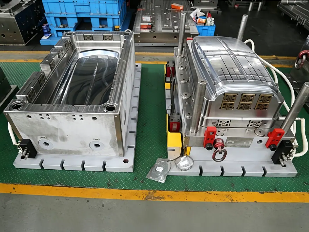 Automotive injection mold tooling close-up